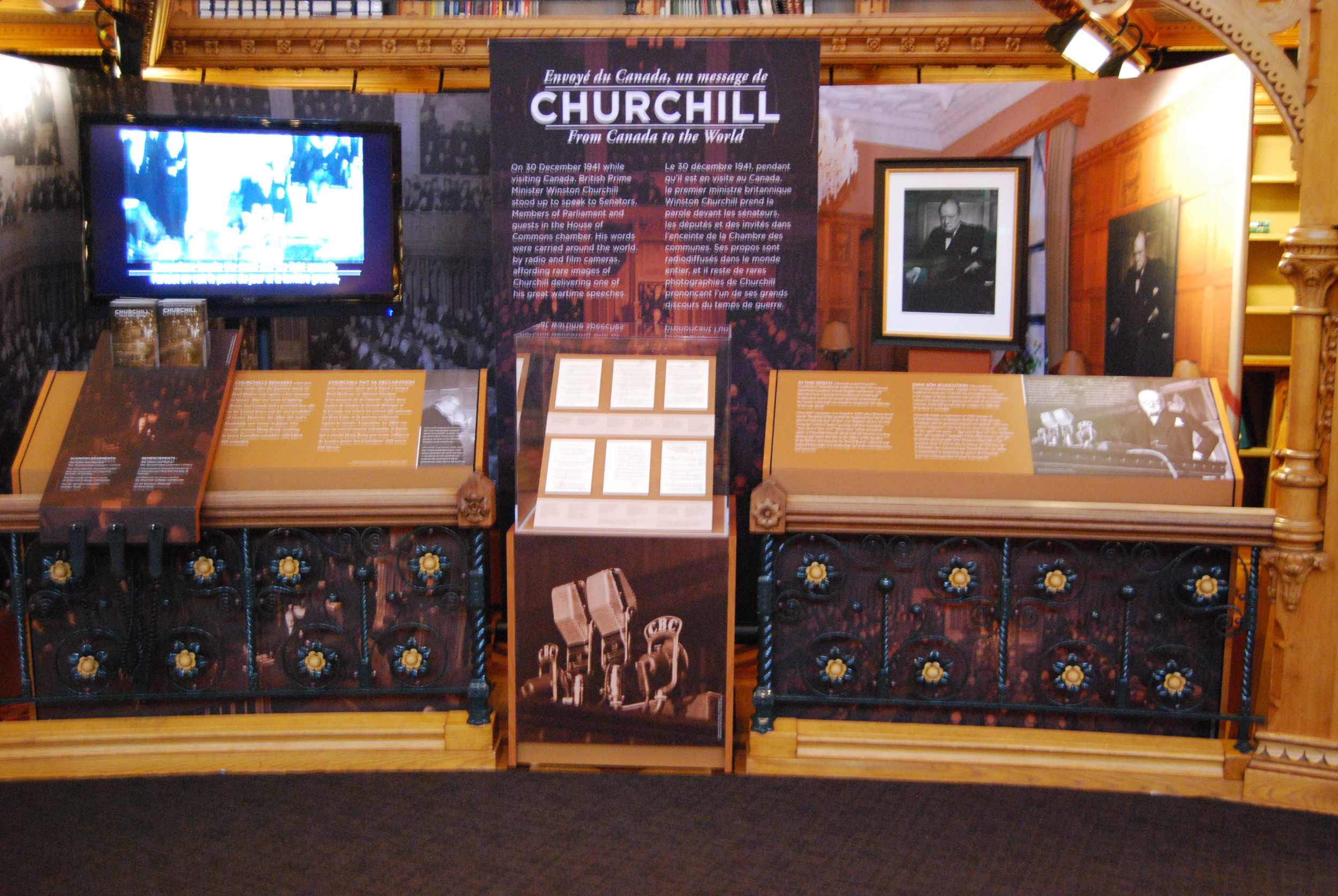 The Exhibit in the Library of Parliament