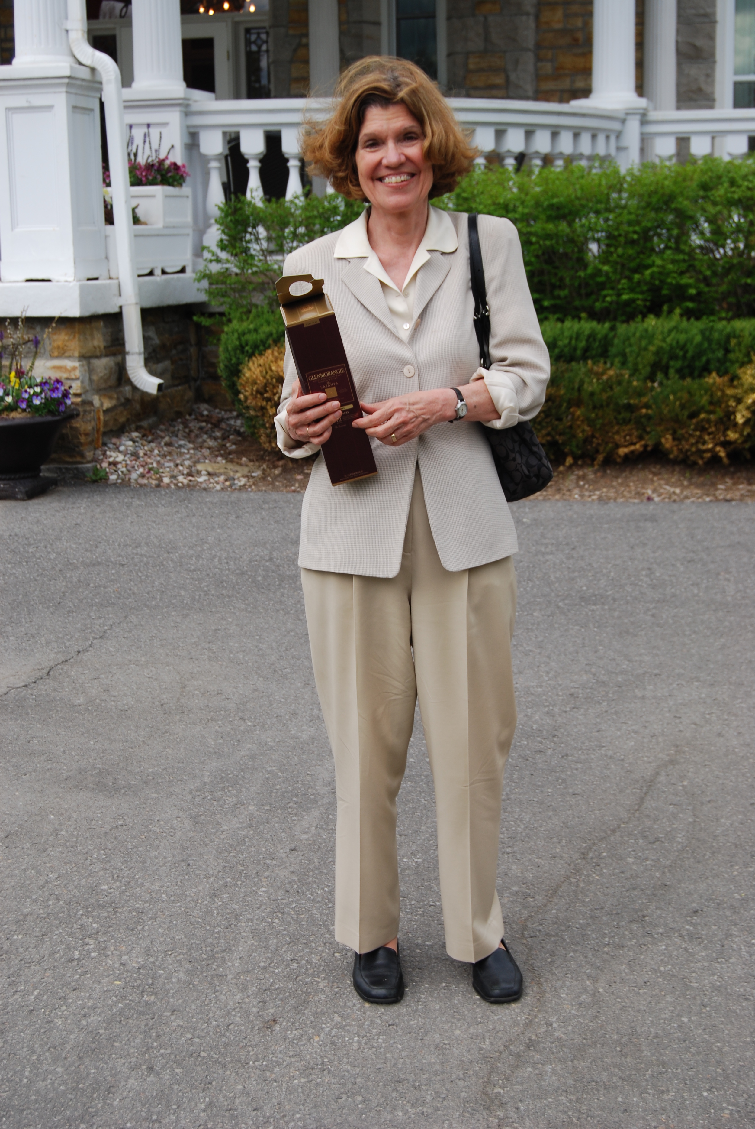 Lynne Olson outside the Residence of the American Ambassador - II