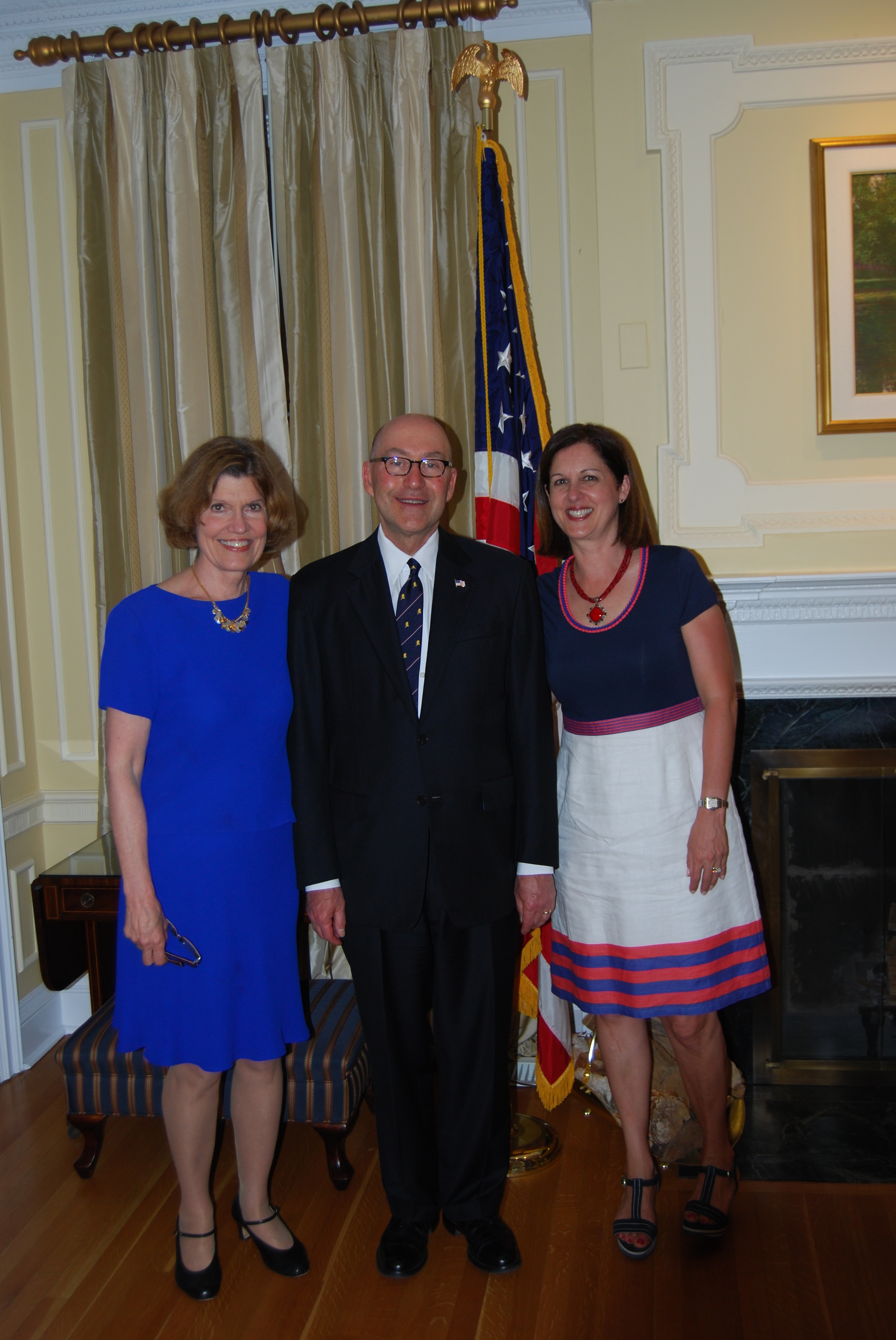 Lynne Olson with Ambassador David Jacobson and Mrs. Julie Jacobson - I