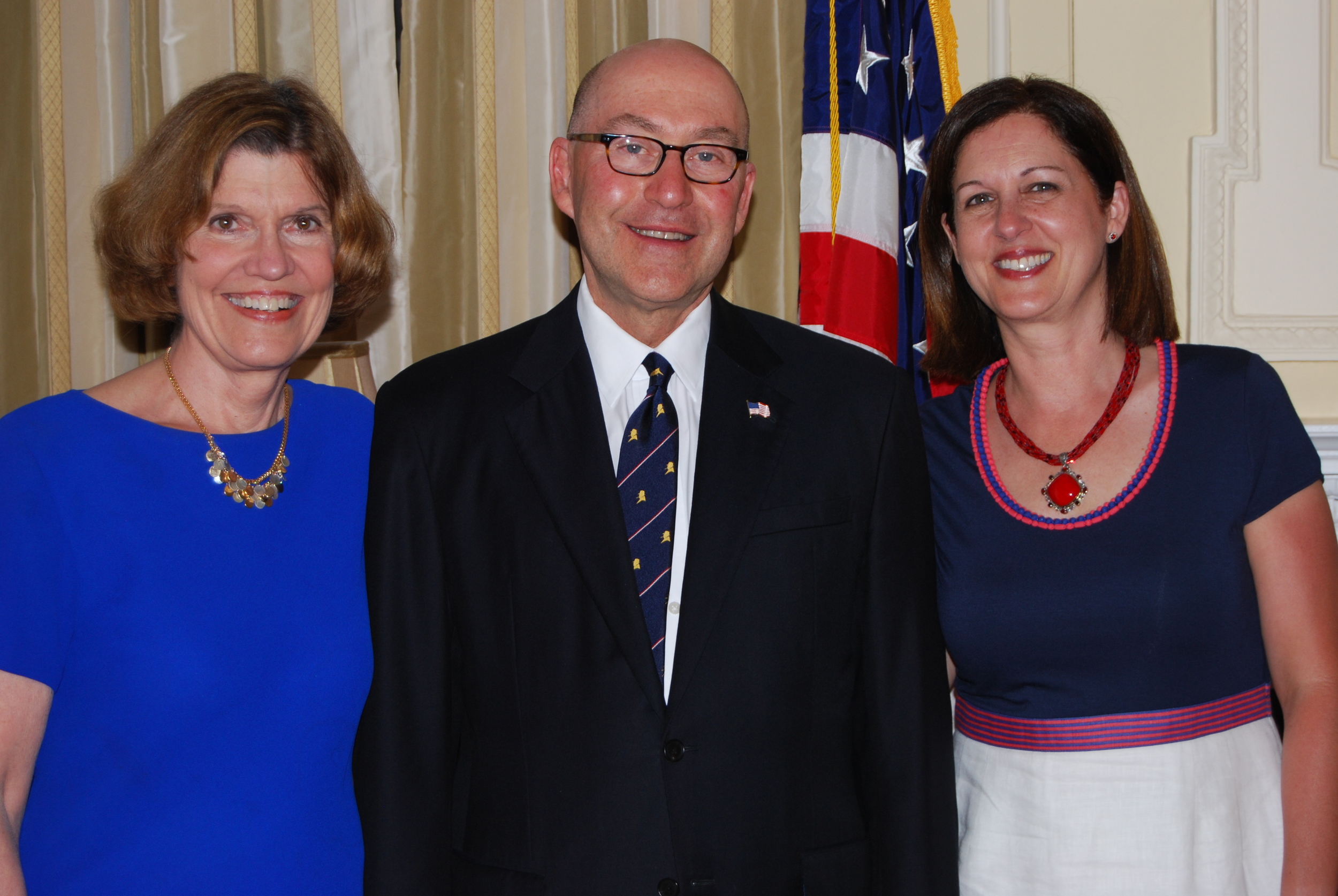 Lynne Olson with Ambassador David Jacobson and Mrs. Julie Jacobson - II