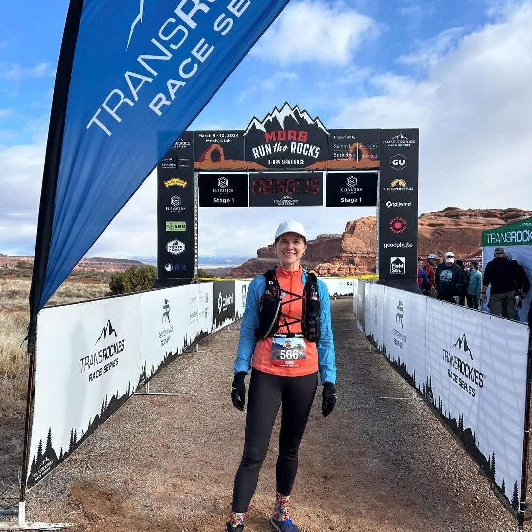 Congratulations @donna_heine on Day 1 of Moab Run the Rocks. You've worked hard for this and will have another great day tomorrow as well.

#goteambee3 #racingishard #trailrunning #adventurewithfriends #endurancesports #makeithappen