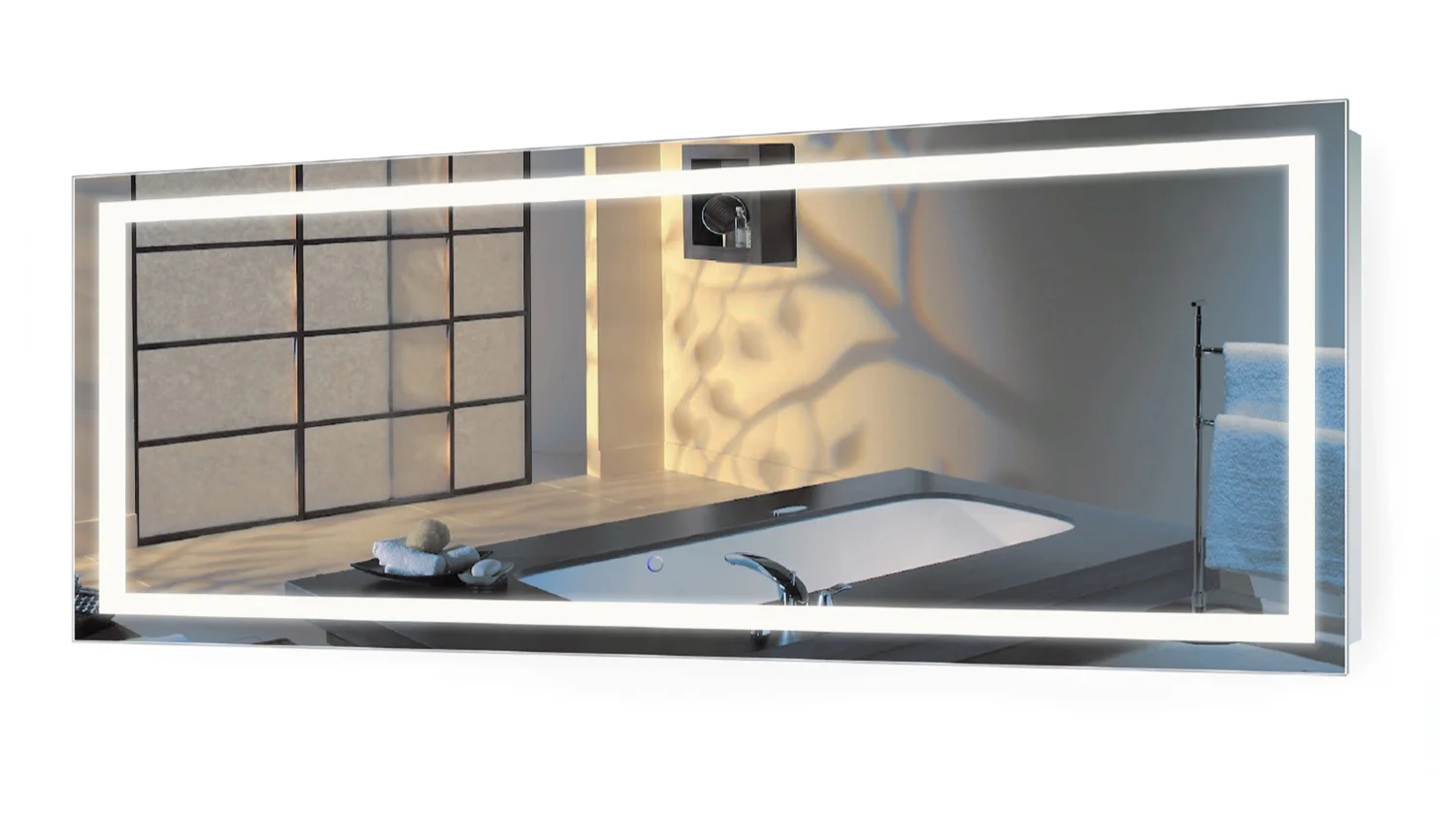 LED adjustable memory lighting in sizes up to 84 inches wide.