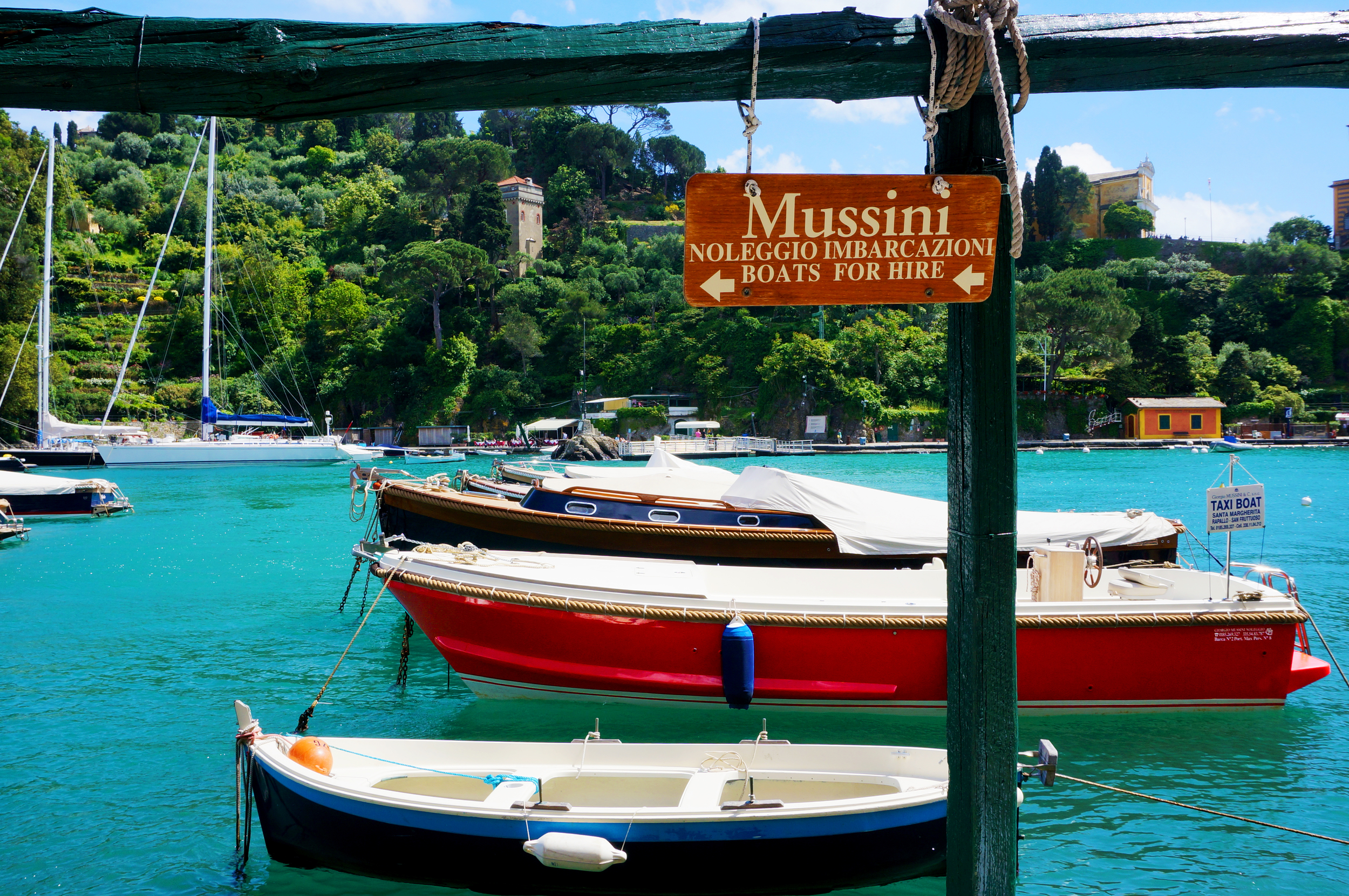 Boats Resting in the port of Portofino, Italy