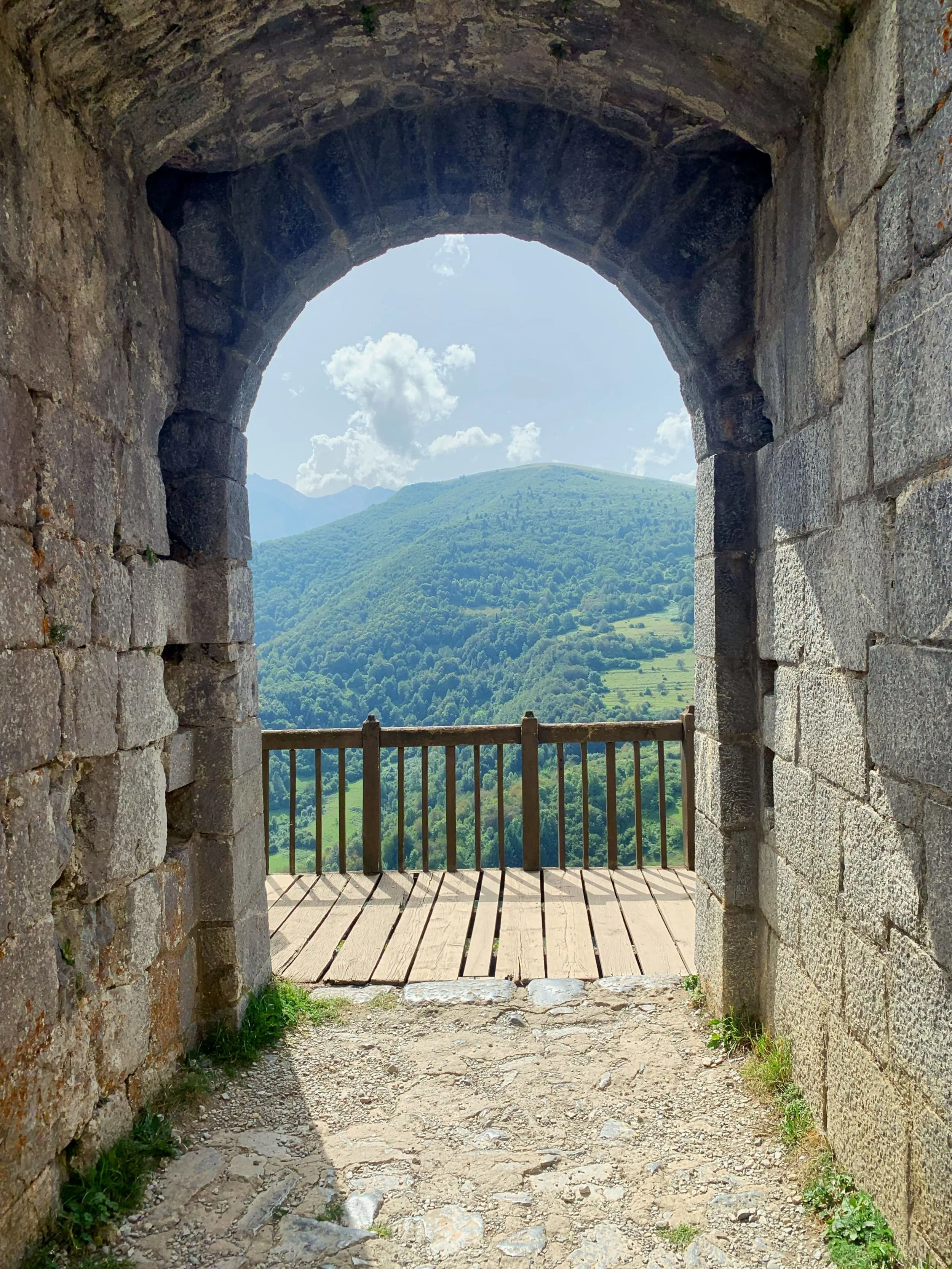Monségur, France - Cathar Castle Entry Arch 2-min.JPG