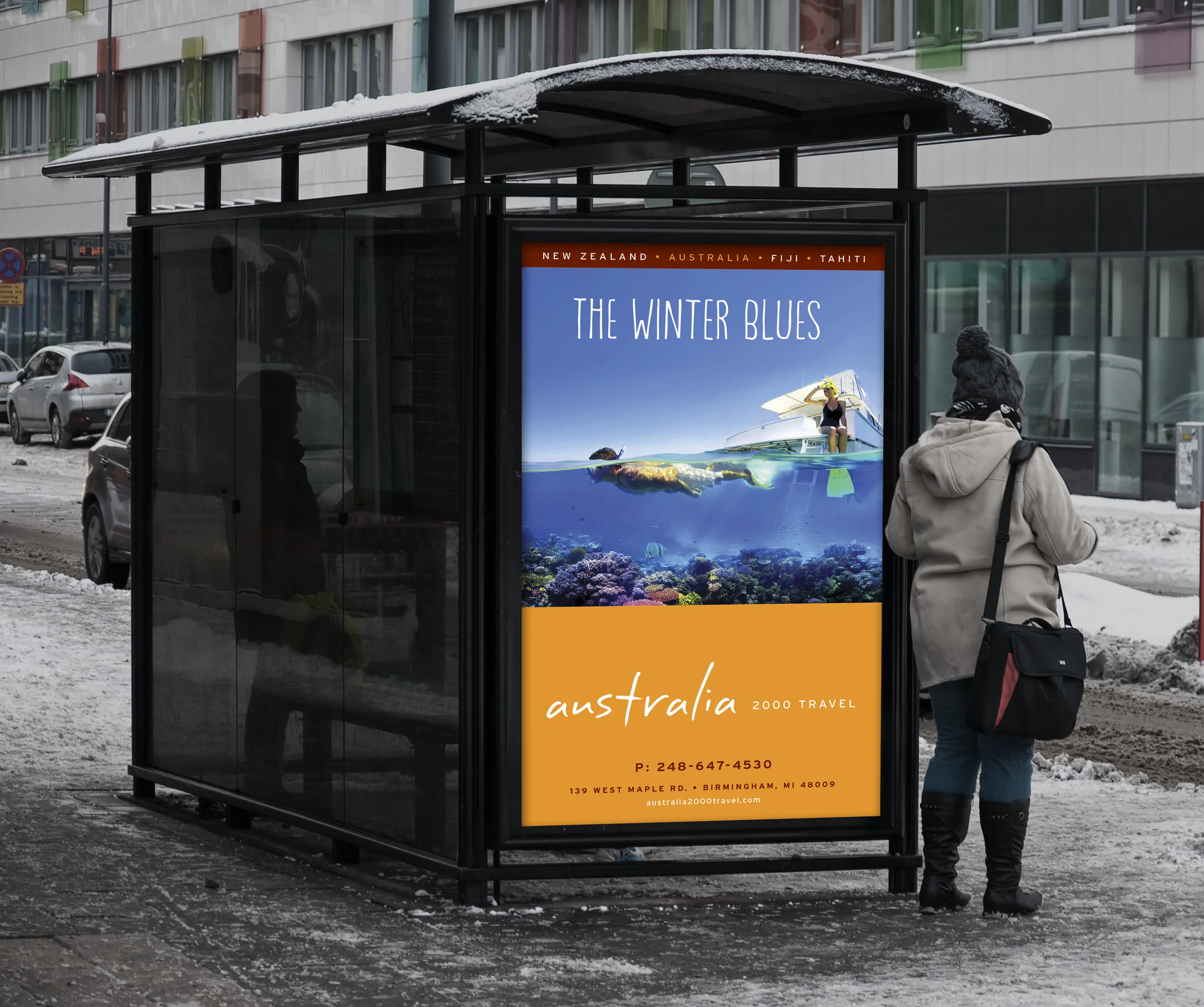 Winter Outdoor Kiosk Advertising / Australia's Summer