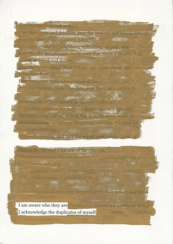 Song of Me and Myself (2011). Artist book forthcoming from Make Now Books