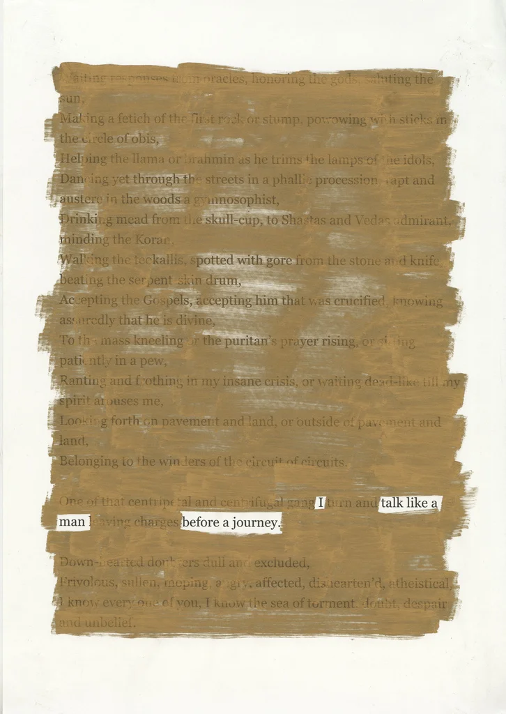 Song of Me and Myself (2011). Artist book forthcoming from Make Now Books