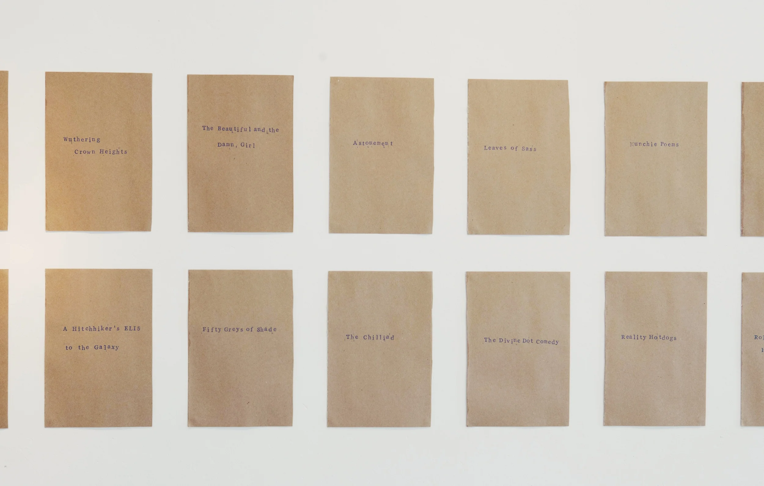 Other Titles, detail (2015) made @ Ace: AIR Residency