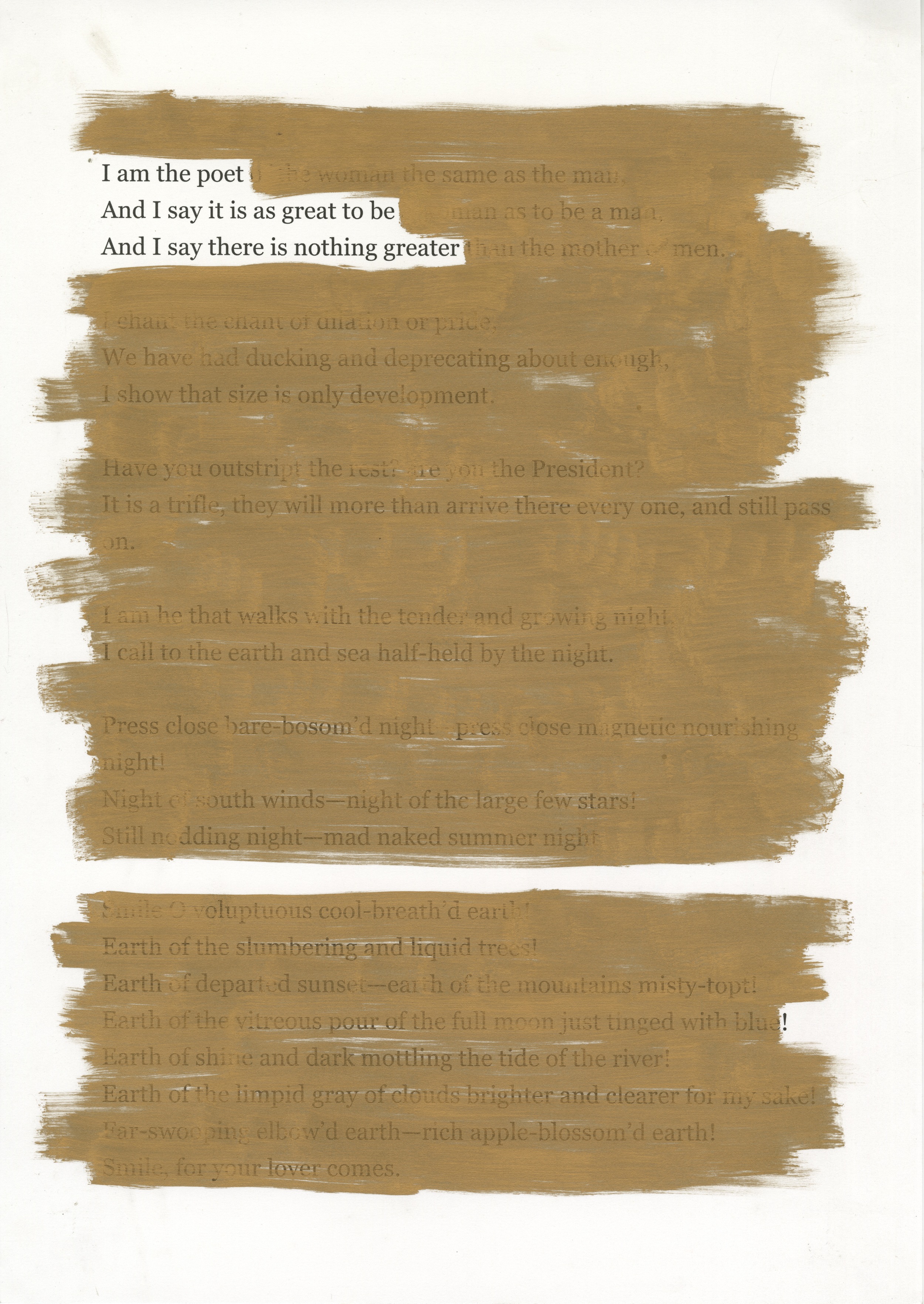Song of Me and Myself (detail)