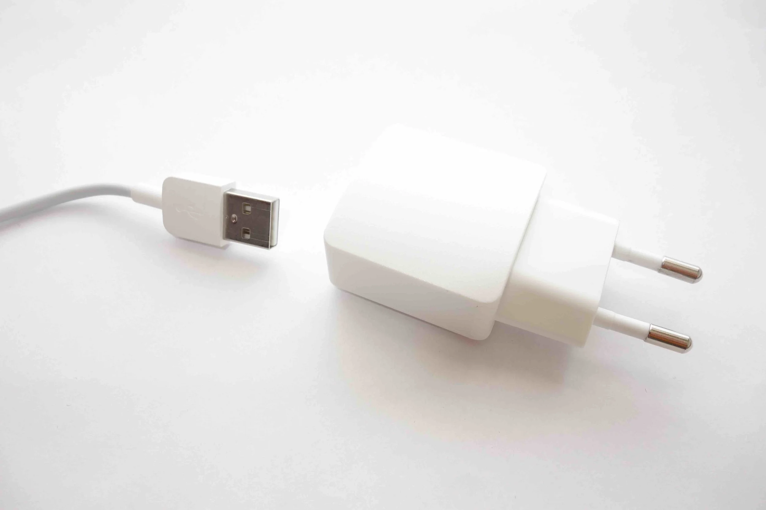 European 2 Prong Round USB adapter