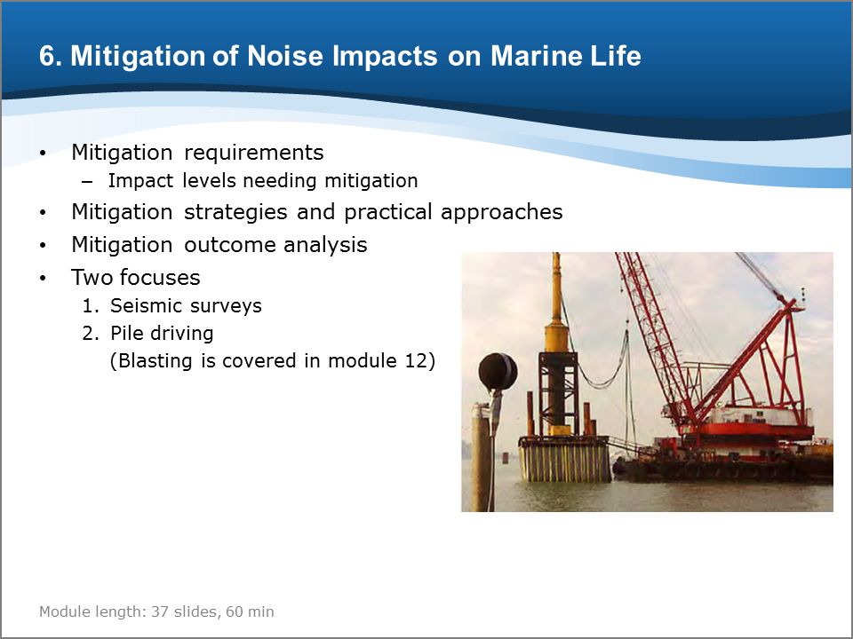 Bioacoustics Training Course: Mitigation of Noise Impacts on Marine Life