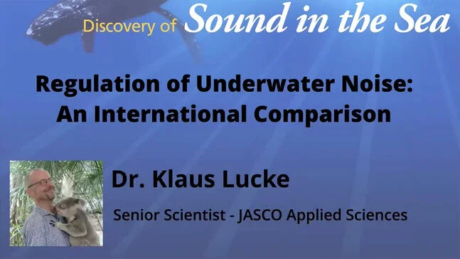 Klaus Lucke s DOSITS Webinar Shines Light On Underwater Noise 