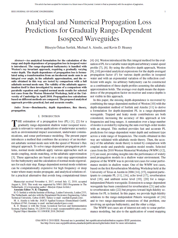 Analytical and numerical propagation loss predictions for gradually range-dependent isospeed waveguides