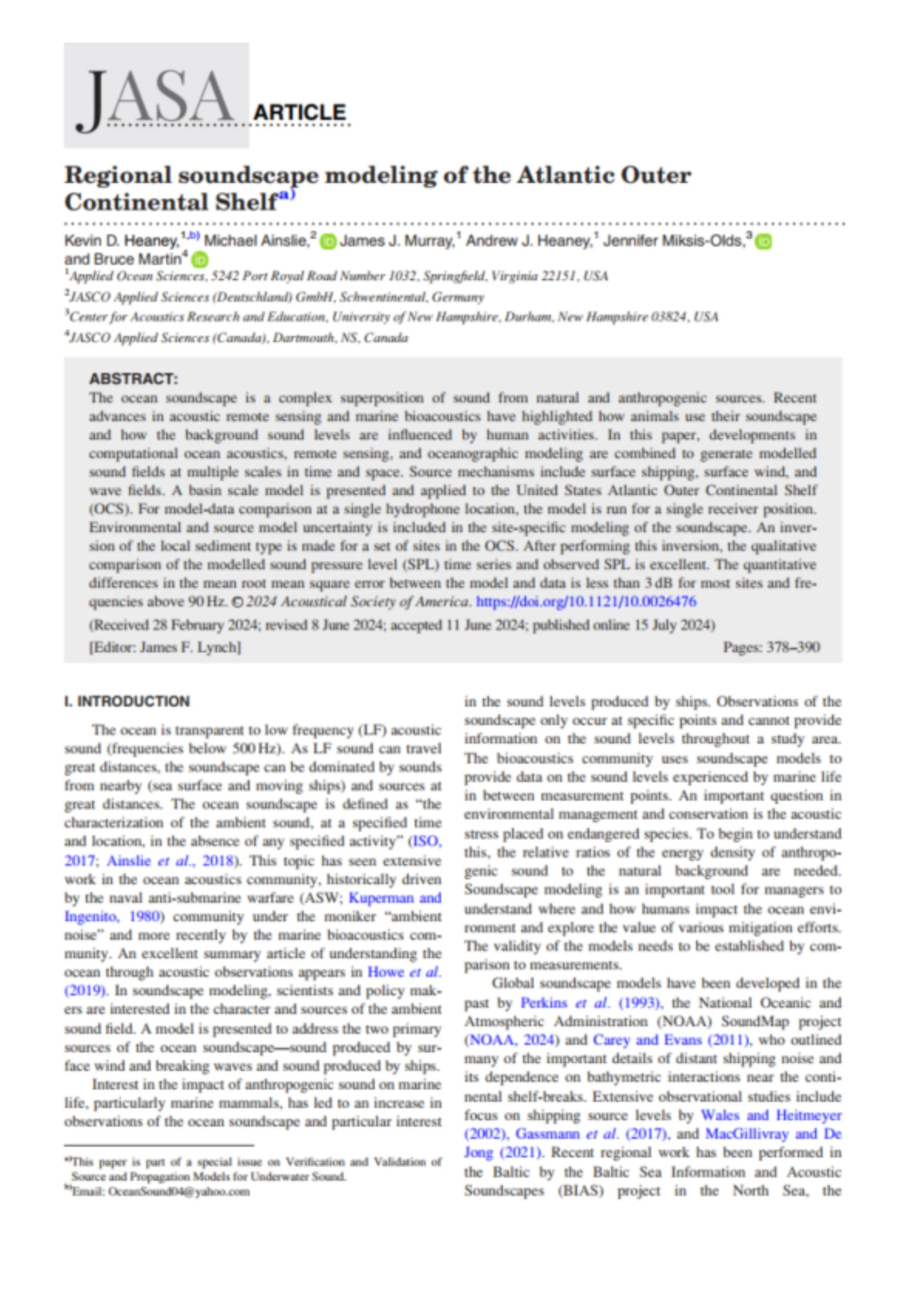 Regional soundscape modeling of the Atlantic Outer Continental Shelf (PDF)