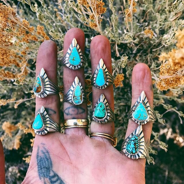 Shop update this coming Tuesday at 6pm MST! It&rsquo;s actually going to be several collections in one update. It&rsquo;s been hard to keep up without the internet but I&rsquo;ve been working hard! These teardrop rings will be in the update. More pre