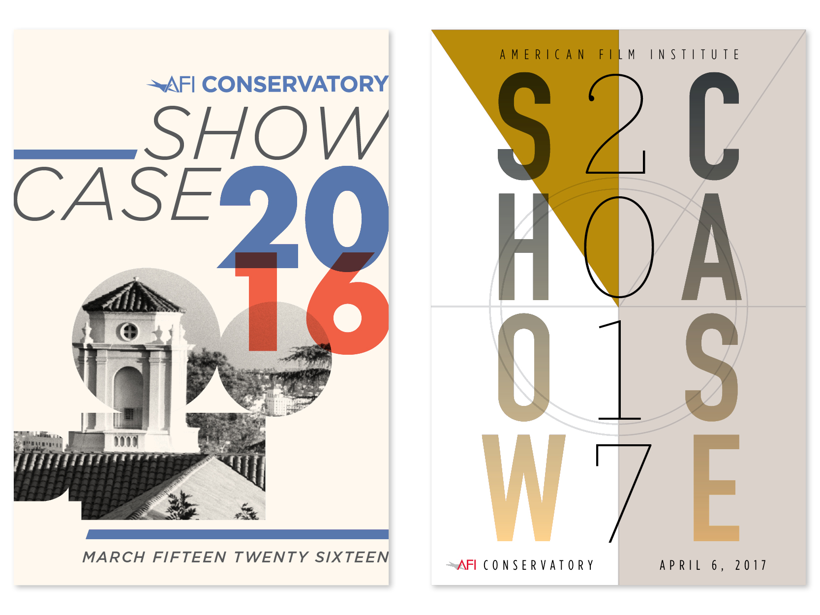  Key art concept designs for the American Film Institute's Conservatory Showcase 