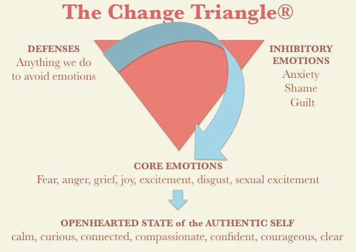 Ahhhh this is so good! If you work with me we talk often about your &ldquo;cycle&rdquo; which is basically this triangle. A way to slow down, connect with your body and access those core emotions that can help you move into peace, solution and perspe