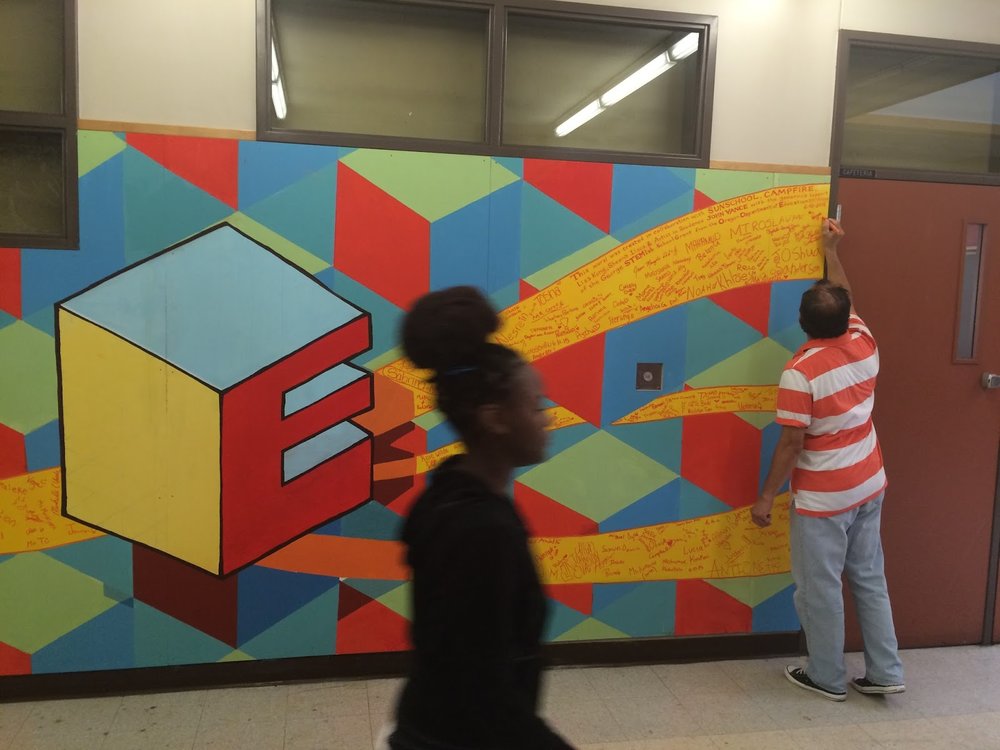 every participant will have the opportunity to sign the finished piece.