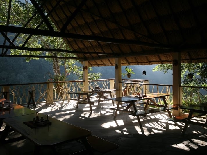 The dining room at Black Rock Lodge in the Cayo District