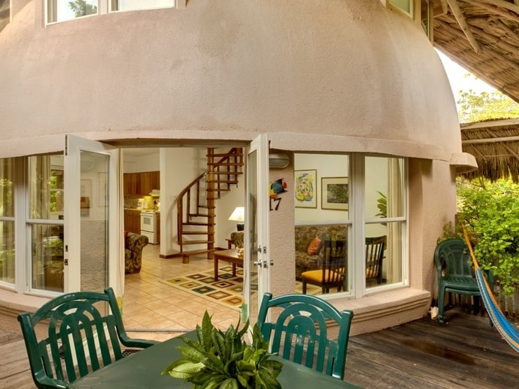 The domed rooms at Xanadu Island Resort, San Pedro, Ambergris Caye, Belize