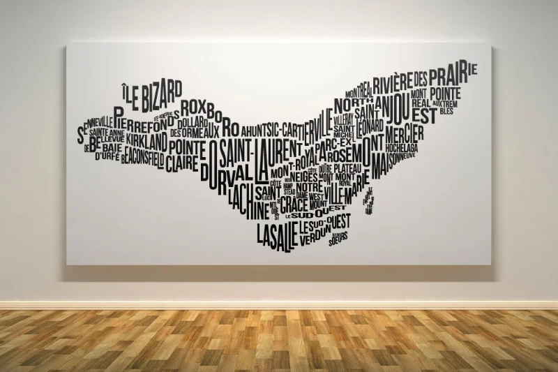 Montreal Typographic Canvas