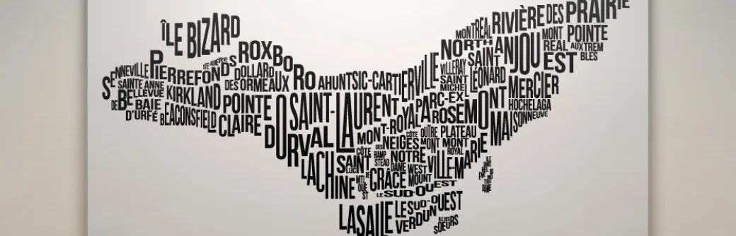 Montreal Typographic Canvas