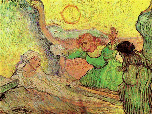 Van Gogh, Vincent. The Raising of Lazarus after Rembrandt . 1890. WikiPaintings. Web. 13 January 2015. <www.wikipaintings.org>. This artwork is in the public domain. 