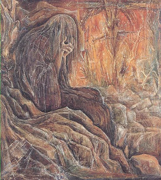 Bloch, Albert. Gethsemane . 1948 WikiPaintings. Web. 19 January 2016. <www.wikipaintings.org>. This artwork is in the public domain. 