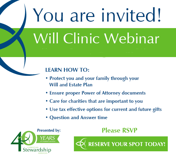 Christian Stewardship Services: Will Clinic Webinars