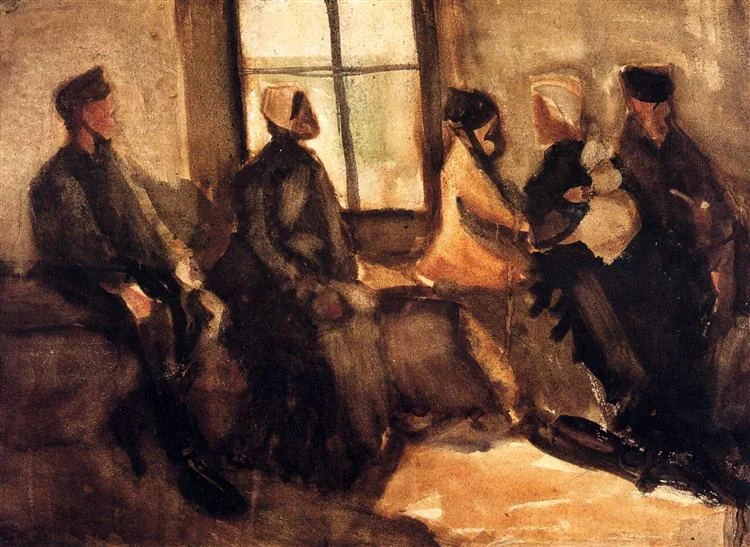 Van Gogh,Vincent. Waiting Room . 1882. WikiPaintings. Web. 7 February 2017. <www.wikipaintings.org>. This artwork is in the public domain.