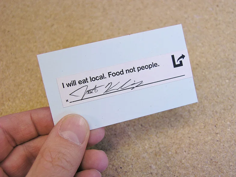 Personal pledge cards for our community group Lincoln Green by Design