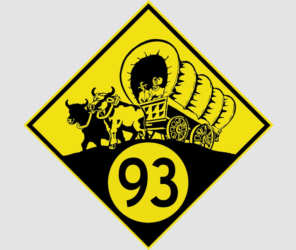 ninety-three: the t-shirt and stickers (Five different highway sign logos) Click here to purchase.