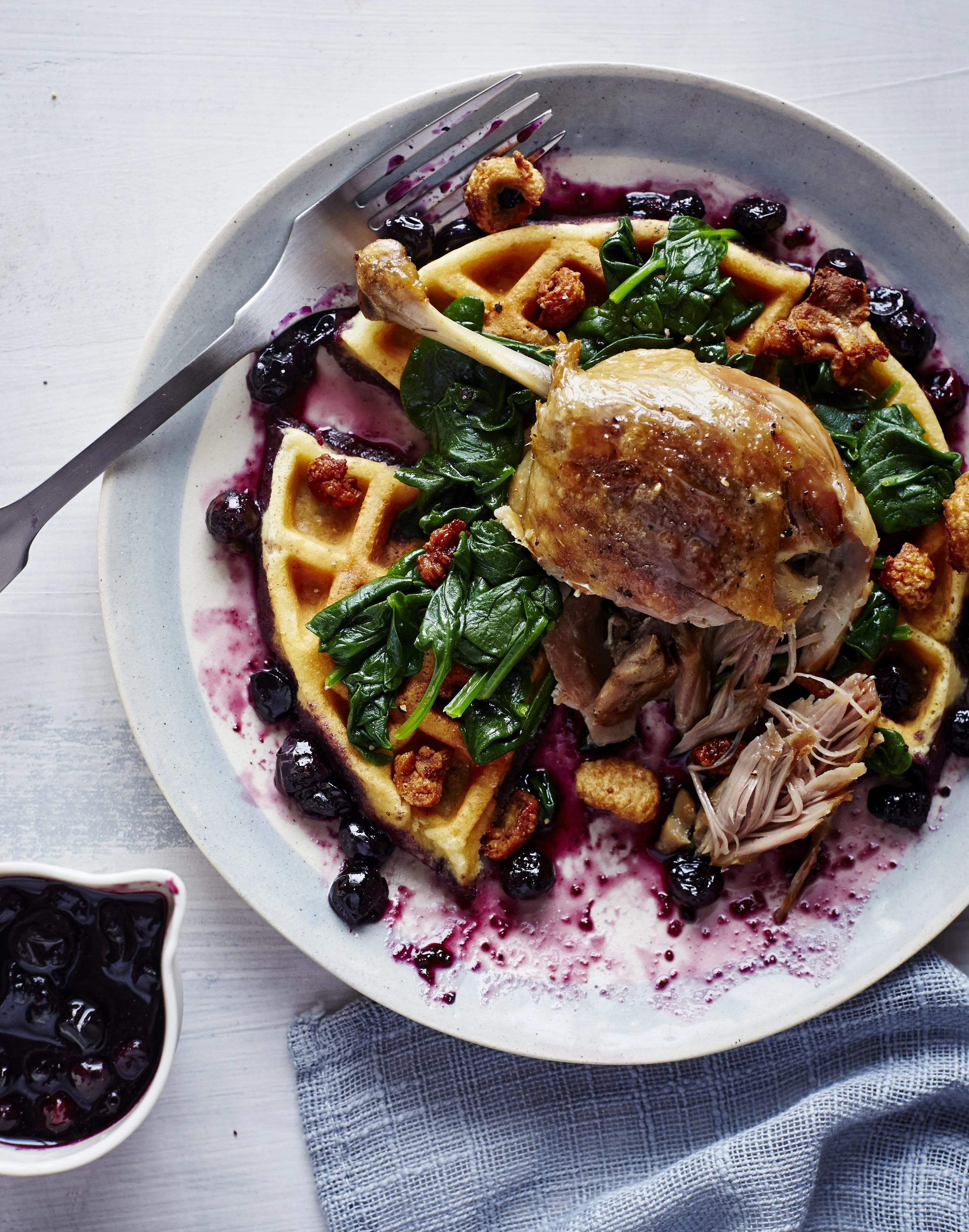 Emeril Duck Confit Waffle