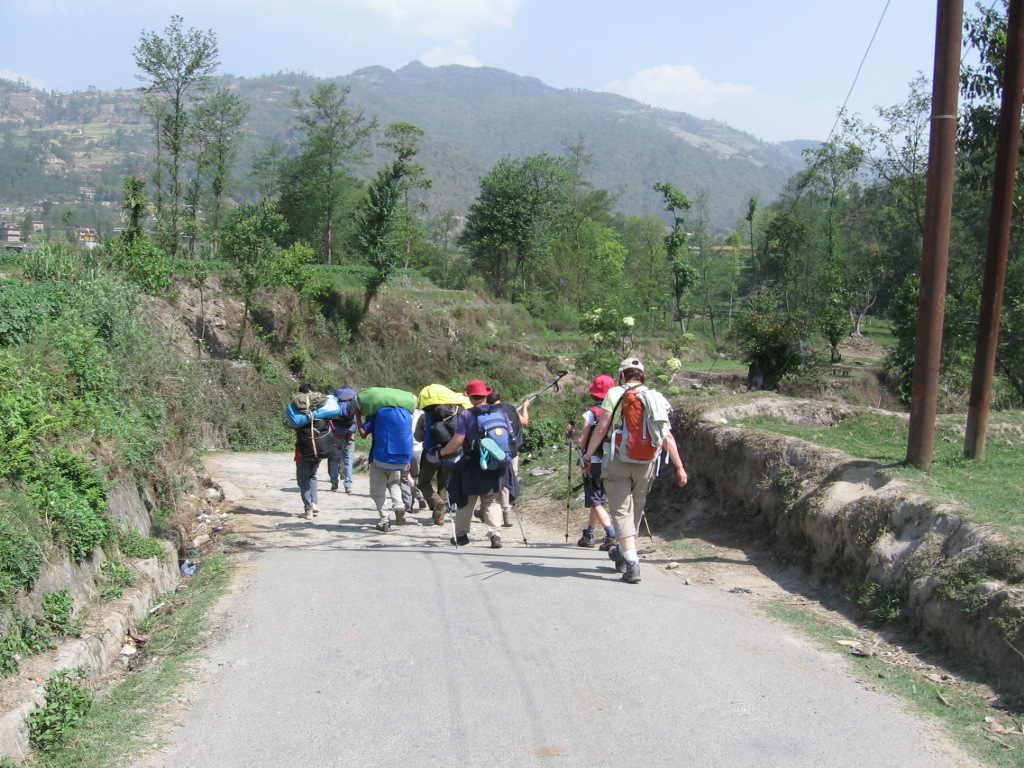  &nbsp;Lors d'un trek avec les porteurs sherpas 