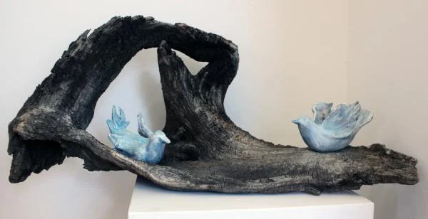 Blue Birds Original Mixed Media $525