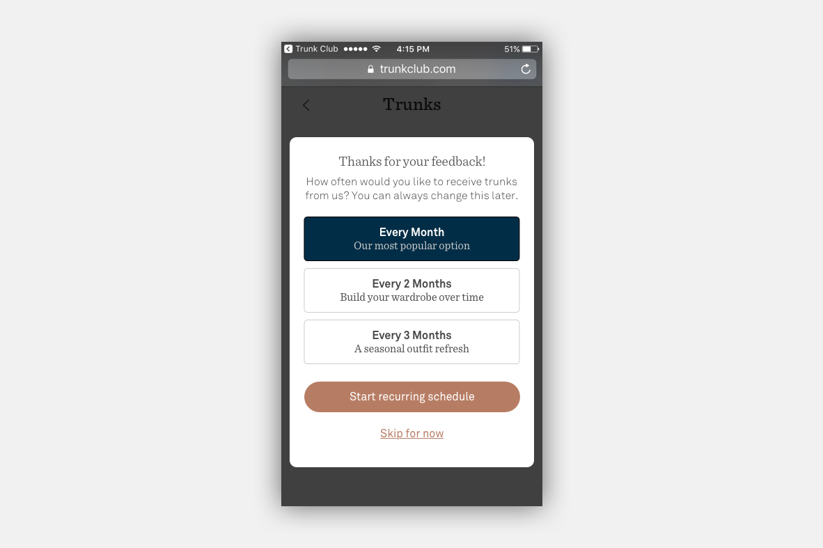 Updated Scheduling Modal