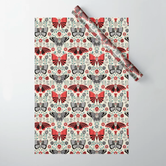 Gothic Butterfly Wrapping Paper