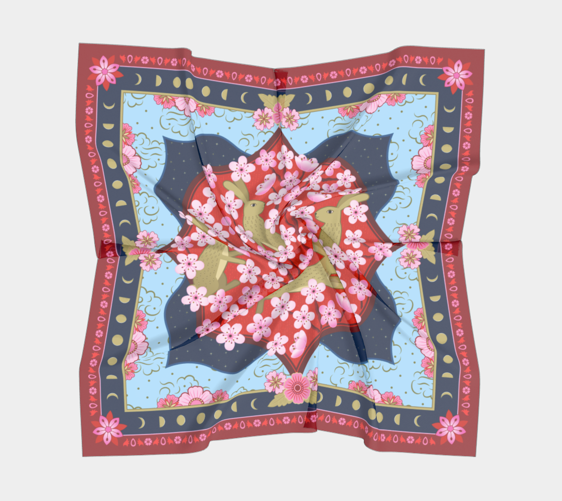 Bunnies and Blossoms Scarf