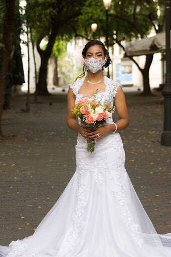 bride in mask
