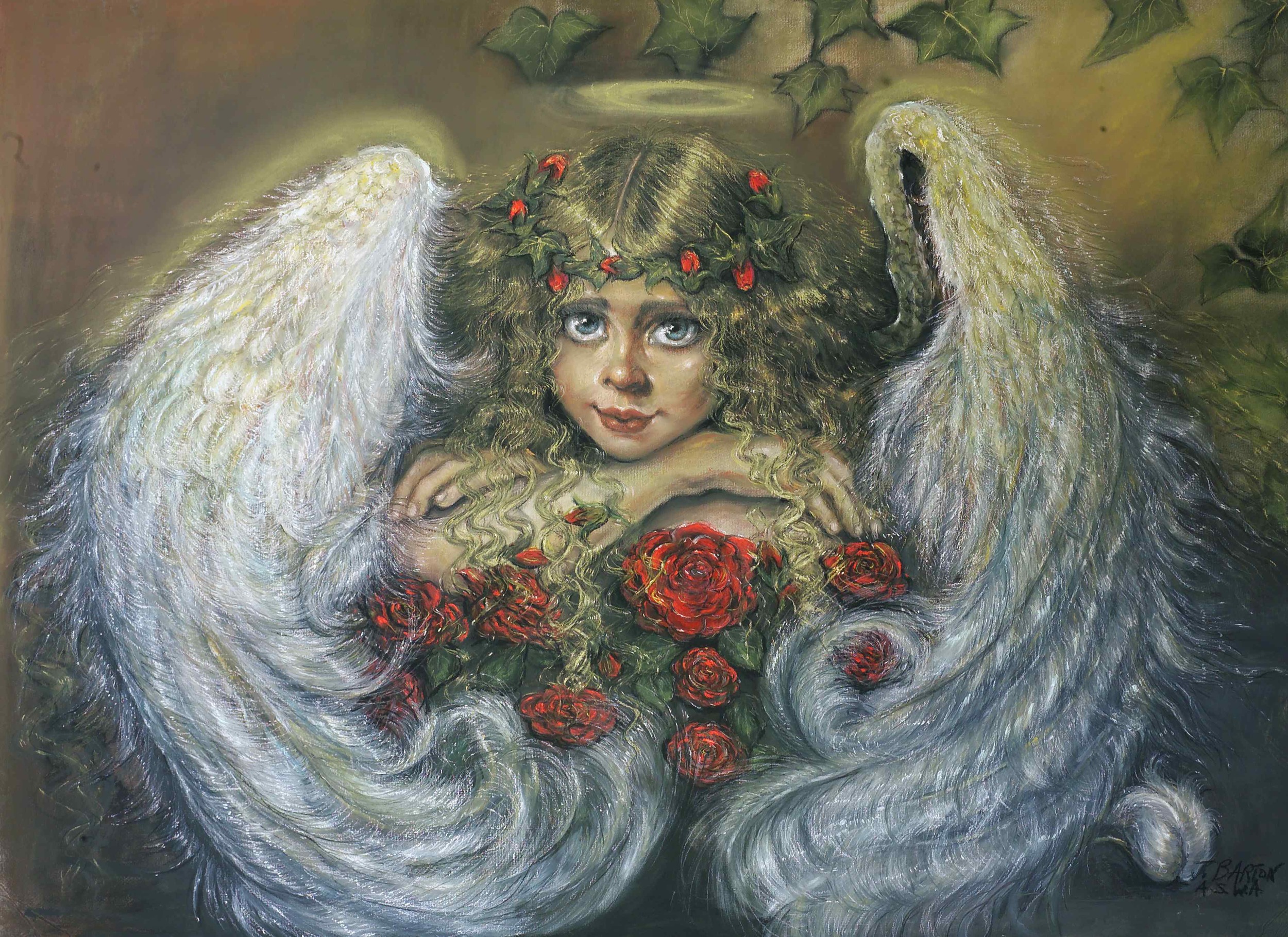 Angel With Roses