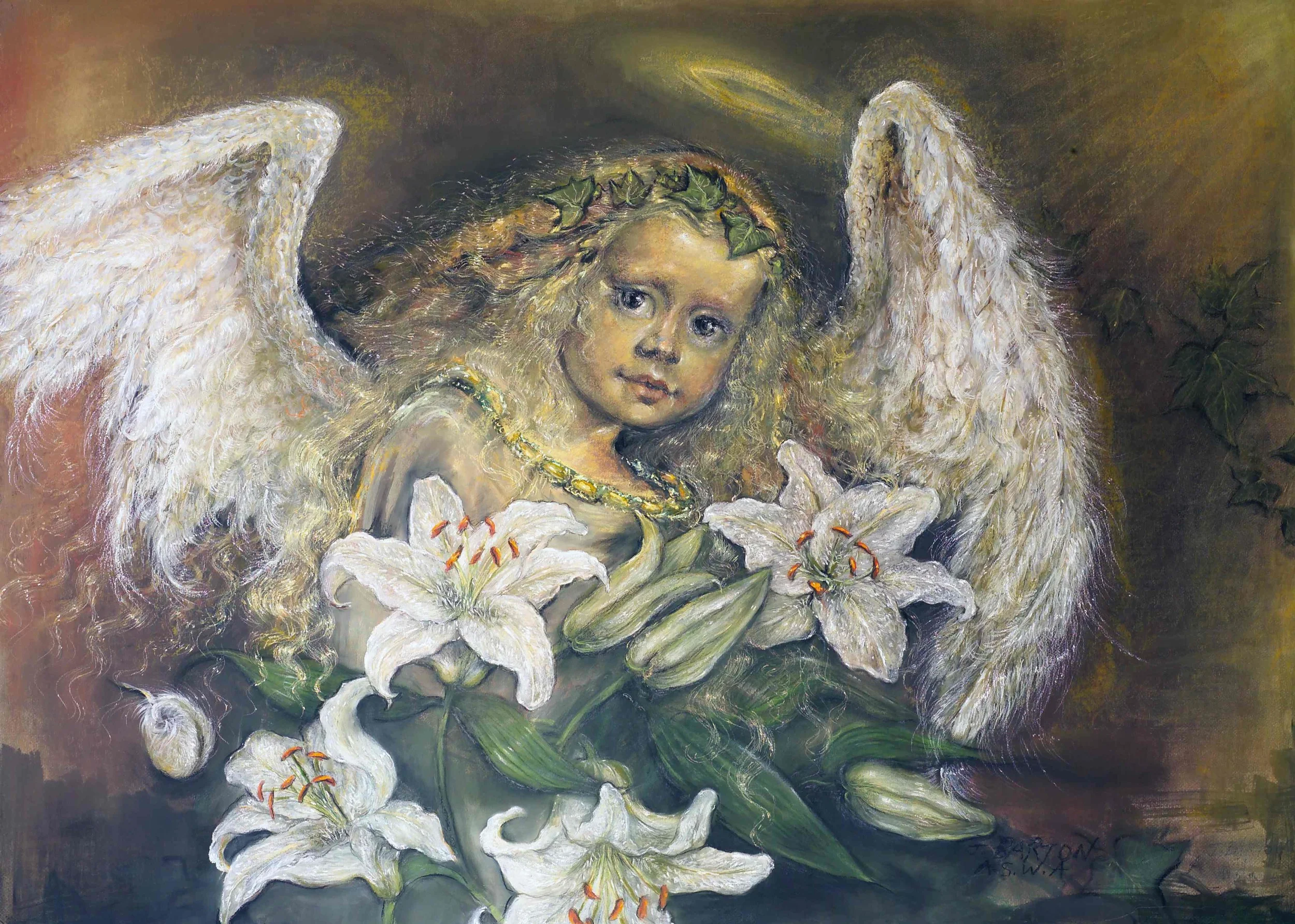 Angel with Lillies