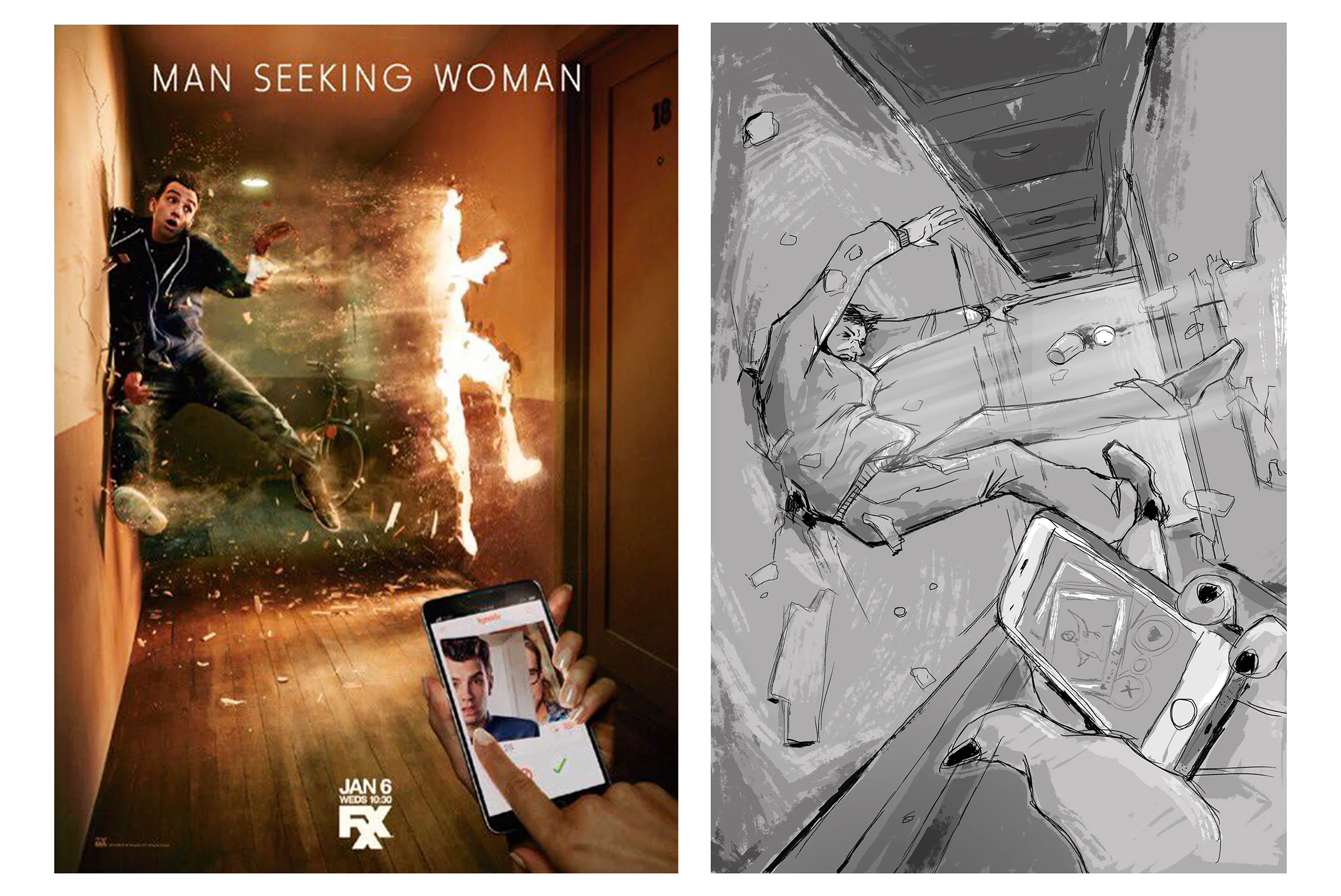 MAN SEEKING WOMAN: CONCEPT SKETCH