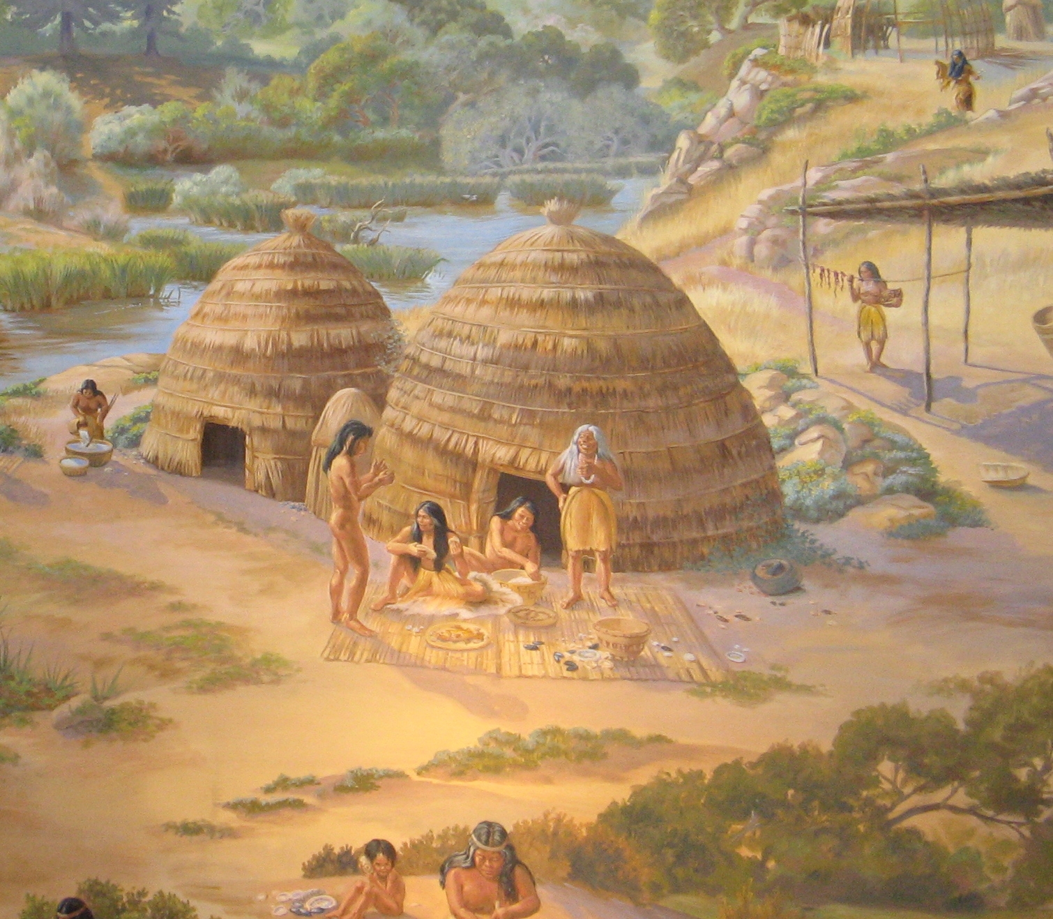 Yelamu Oholone Indian Woven Huts - Credit - SF Library