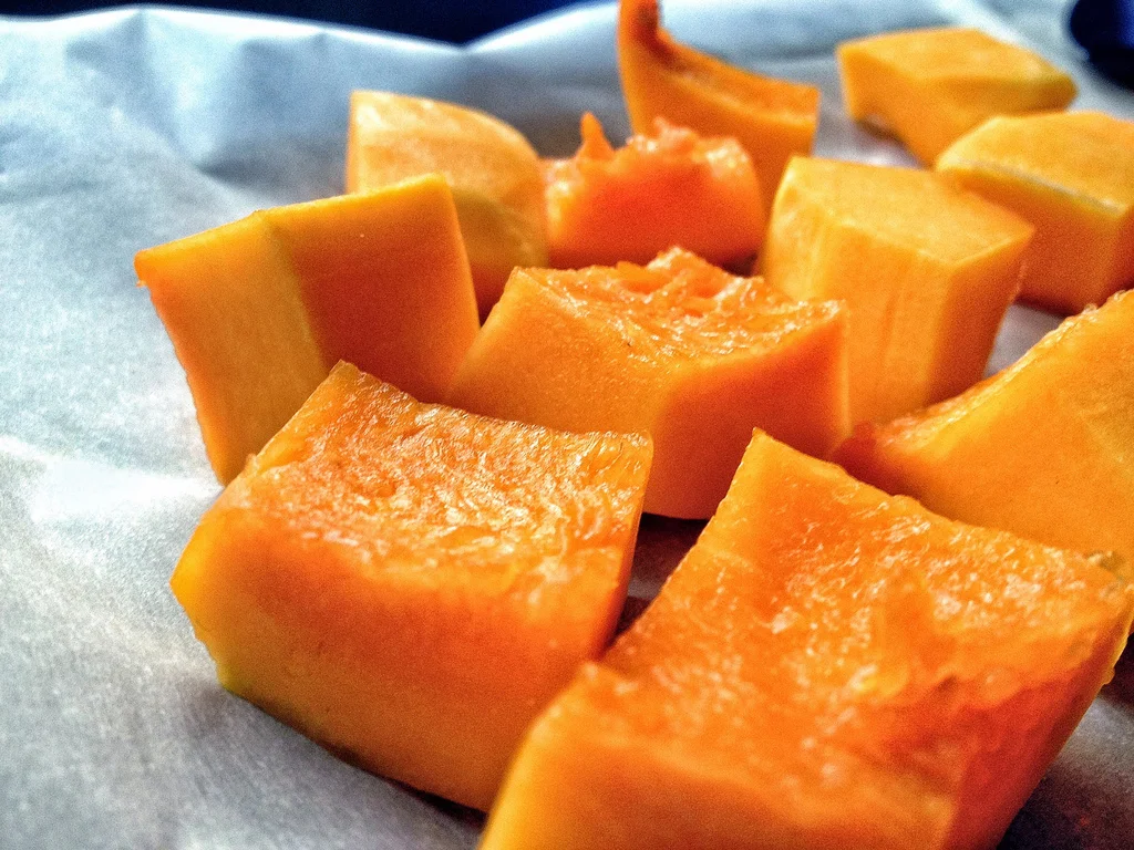 Butternut squash, waiting to be roasted