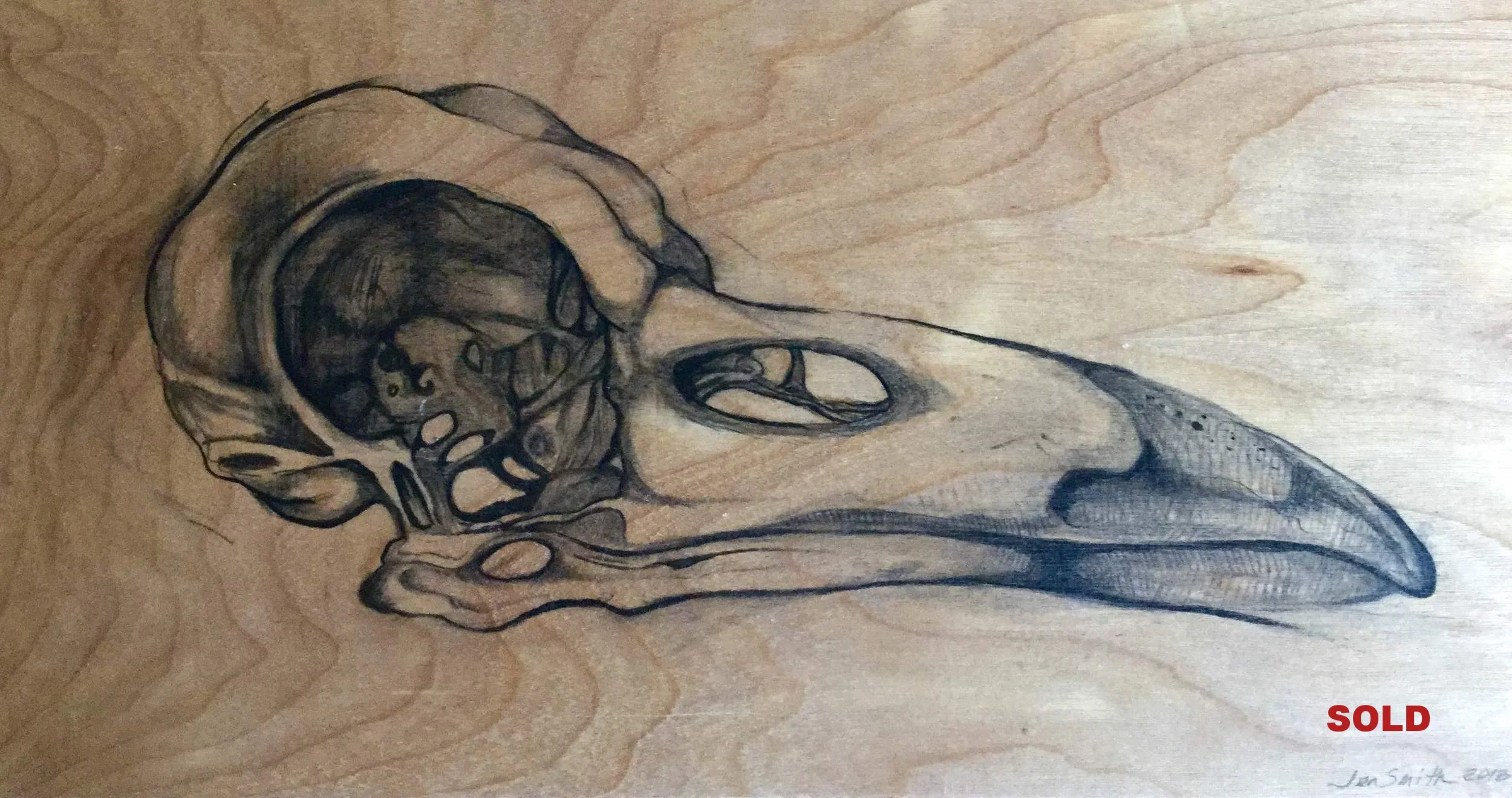 Raven Skull - $125 (SOLD)