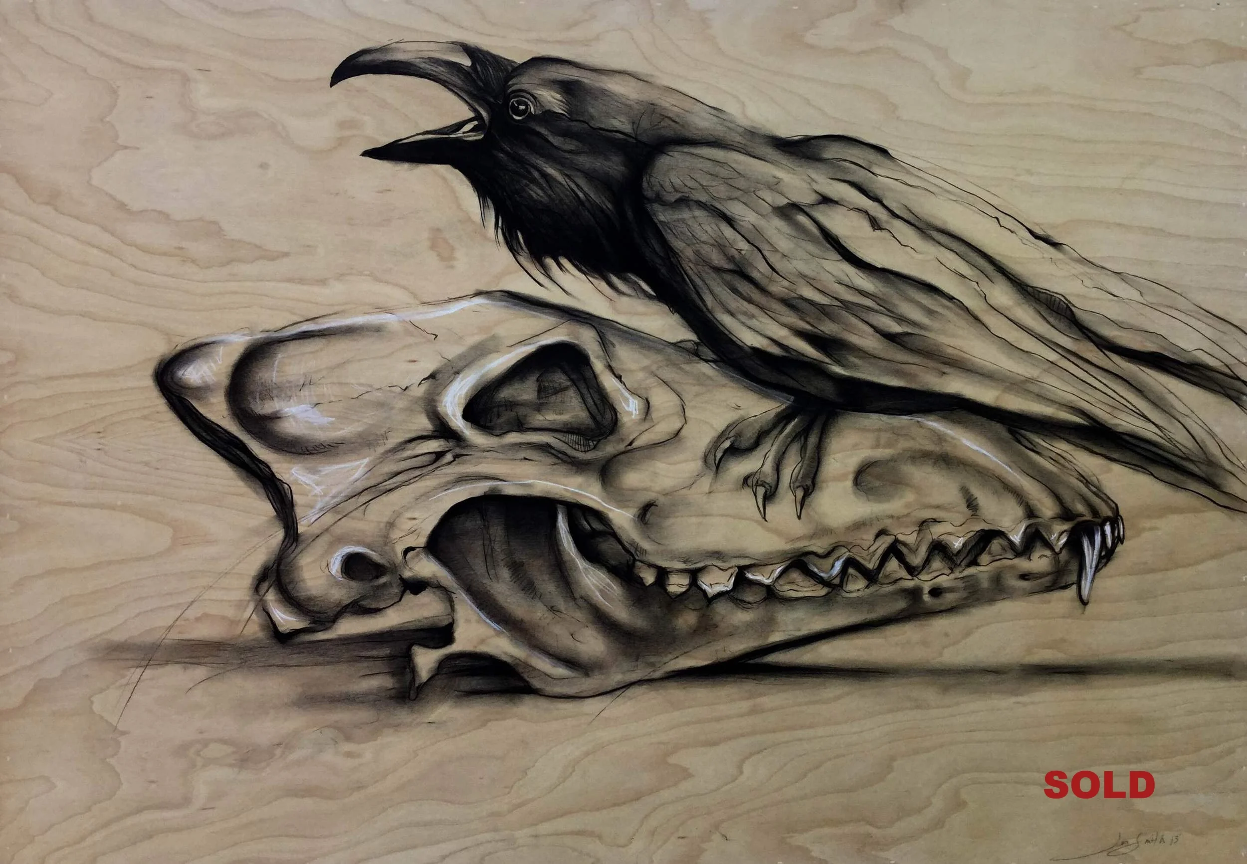 Crow and Coyote Skull - $600