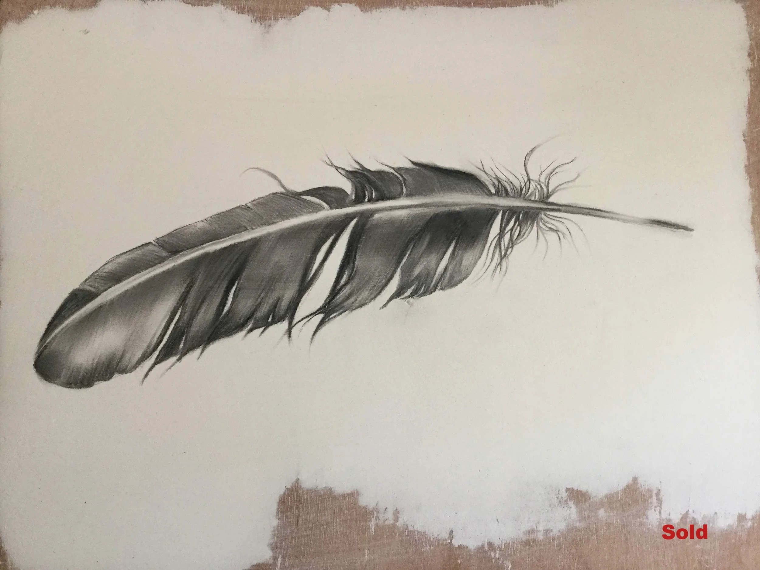 Crow Feather Study - $200 (SOLD)