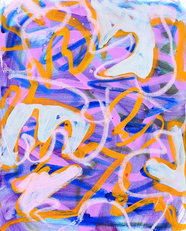 Flume, 2017 ($300) Oil and spray paint on canvas, 16 x 20 inches. For information...