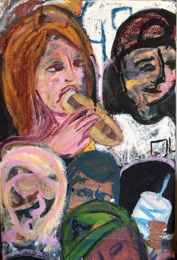 The Ball Game, 2017 ($280) Oil on canvas, 18 x 30 inches. For information...