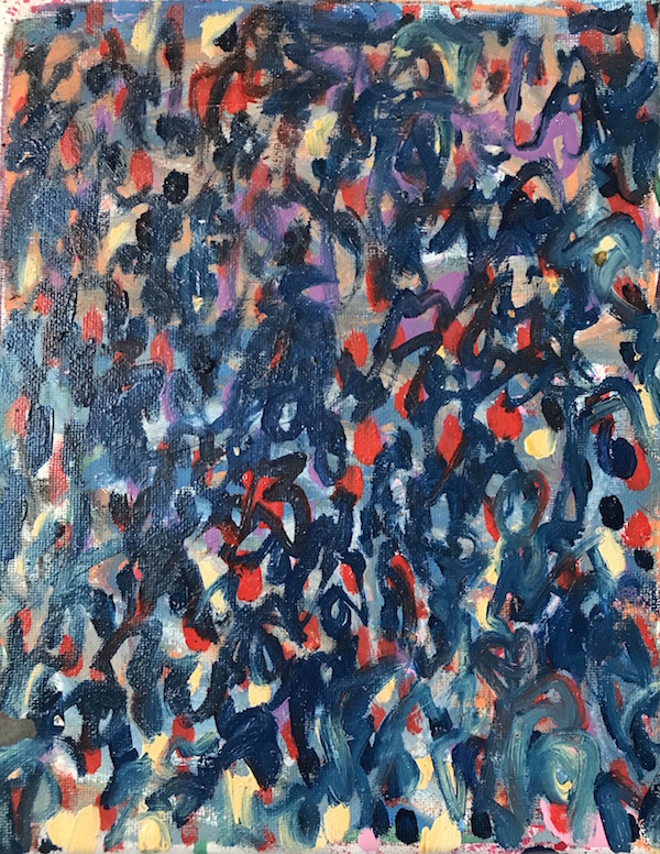Full House, 2017 ($150) Oil on canvas, 5 x 8 inches. For information...